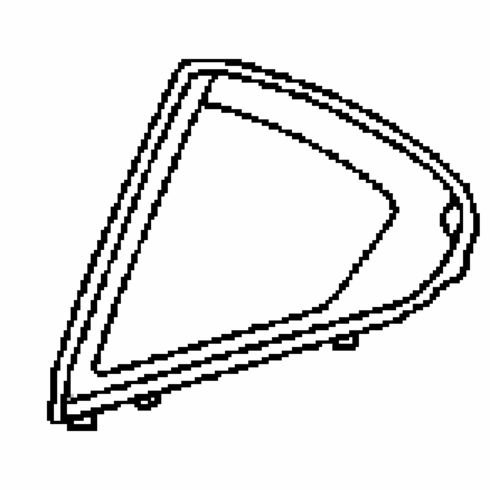 Rear Vent Glass Driver Side Mercedes C300 4 Door Sedan 2012-2014