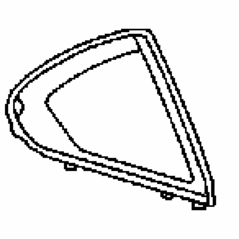 Rear Vent Glass Passenger Side Mercedes C300 4 Door Sedan 2012-2014