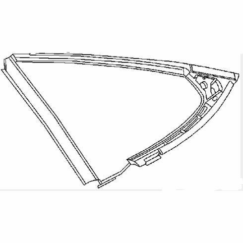 Right Quarter Glass Tesla S 4 Door Hatchback 2014-2018