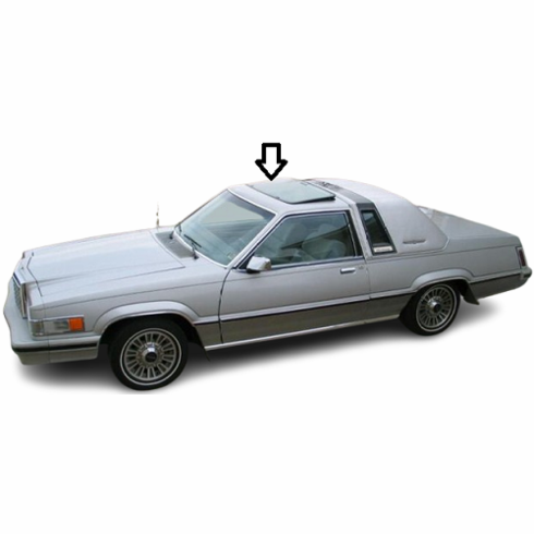 Sun Roof Glass Ford Thunderbird 2 Door Hardtop 1980-1982