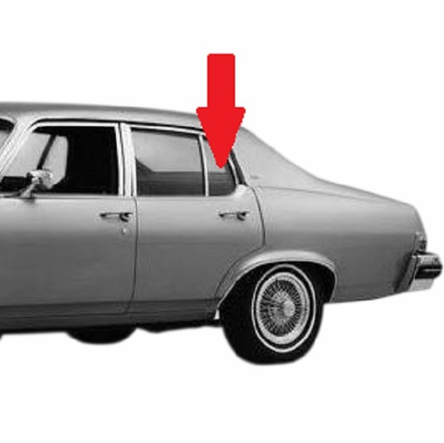 Vent Glass Rear Driver Side Buick Apollo 1973-1974 4 Door Sedan