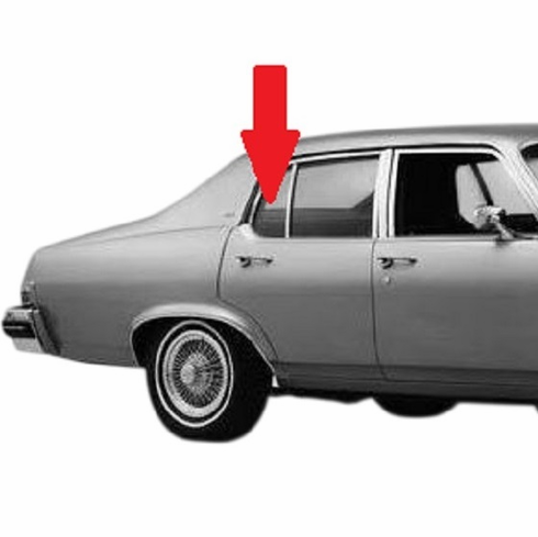 Vent Glass Rear Passenger Side Buick Apollo 1973-1974 4 Door Sedan