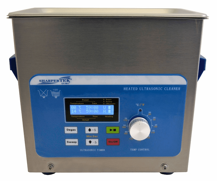 Heated Ultrasonic Cleaner XPS120-3L 9" x 5.5" x 4" (Tank L x W x Depth) with Sweep and Degas.