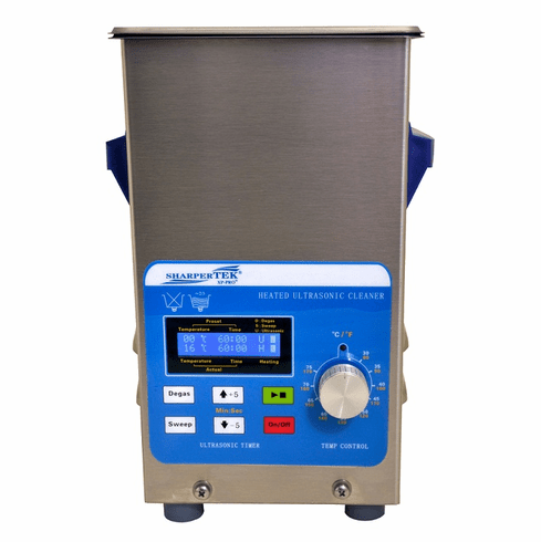 Heated Ultrasonic Jewelry Cleaner XPS120-2.5L 6" x 5.25" x 6" (L x W x H) with Sweep and Degas by Sharpertek USA.