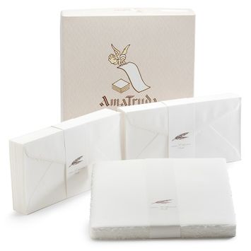 Amalfi Long Folded Note Cards with Envelopes (100 ct) (4.25 x 8.25)