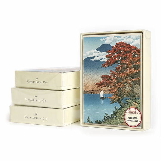 Cavallini Botanical Boxed Blank Note Cards (3.75 x 5.25) ( Japanese Woodblocks )