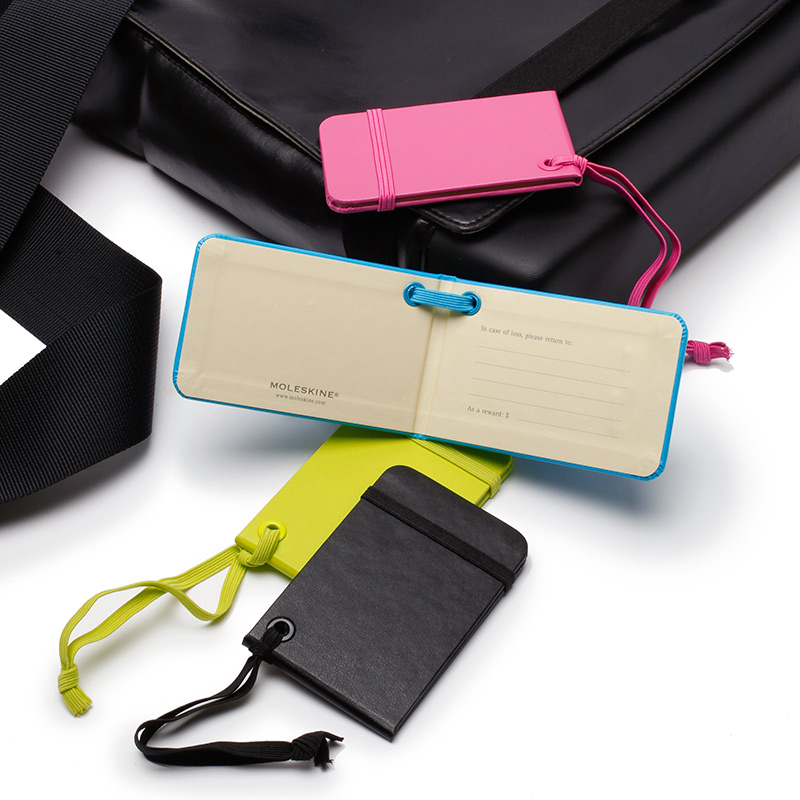 Nappa Leather RFID Blocking Passport Holder & Luggage Tags Set In Cobalt Blue