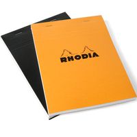 Rhodia Classic Graph Paper Pads - Pack Of 5, Staple Bound, Orange Cover