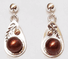 Stamped Teardrop With Pearl