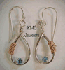 Twist Top Earrings with stones