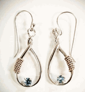 Twist Top Earrings with stones