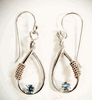 Twist Top Earrings with stones