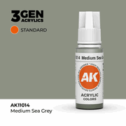 AK Interactive 11014 3Gen Acrylics AK11014 - Medium Sea Grey - Standard 18 ml