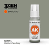 AK Interactive 11014 3Gen Acrylics AK11014 - Medium Sea Grey - Standard 18 ml