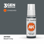 AK Interactive 11021 3Gen Acrylics AK11021 - Basalt Grey - Standard 18 ml
