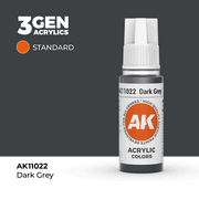 AK Interactive 11022 3Gen Acrylics AK11022 - Dark Grey - Standard 18 ml