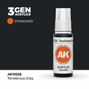 AK Interactive 11026 3Gen Acrylics AK11026 - Tenebrous Grey - Standard 18 ml