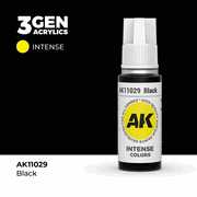 AK Interactive 11029 3Gen Acrylics AK11029 - Black - Intense 18 ml