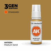 AK Interactive 11034 3Gen Acrylics AK11034 - Medium Sand - Standard 18 ml