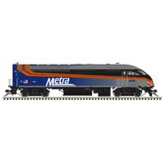 Atlas 10004975 Master Series Silver HO Scale MP36 Locomotive - Metra (Silver Roof) Road # 416 (Silver/Black/Blue)