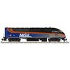 Atlas 10004988 Master Series Gold HO Scale MP36 Locomotive - Metra (Black Roof) Road # 411 (Silver/Blue/Black)