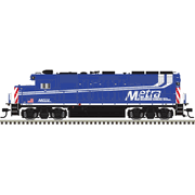 Atlas 10005162 Master Series Silver (Sound Ready) HO Scale GP40 Locomotive - Metra Road # 10 (Blue/White/Red)