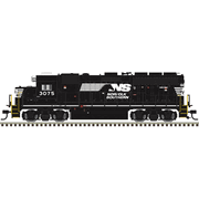 Atlas 10005166 Master Series Silver (Sound Ready) HO Scale GP40 Locomotive - Norfolk Southern Road # 3086 (Black/White)