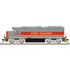 Atlas 10005172 Master Series Silver (Sound Ready) HO Scale GP40 Locomotive - Utah Railway Road # 3002 (Gray/Red/Yellow)