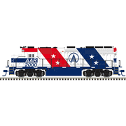 Atlas 10005197 Master Series Gold (Sound Equipped) HO Scale GP40 Locomotive - AAR Road # 2000 (Red/White/Blue)