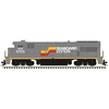 Atlas 10005234 Master Series Silver U36B Locomotive (Silver Sound Ready�) - Seaboard System # 5728 (Gray/Red/Yellow)
