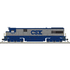 Atlas 10005260 Master Series Silver U30C Locomotive (Silver Sound Ready�) - CSXT # 7279 (Blue/Gray)