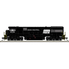 Atlas 10005266 Master Series Silver U30C Locomotive (Silver Sound Ready�) - Penn Central # 6536 (Black/White)