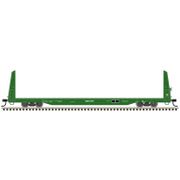 Atlas 20007949 Trainman HO Scale Bulkhead Flat Car - Ashley Drew & Northern (ADN) Road # 585 (Green)
