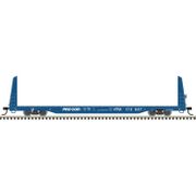 Atlas 20007954 Trainman HO Scale Bulkhead Flat Car - Procor (FFIX) Road # 173007 (Dark Blue)