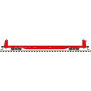 Atlas 20007966 Trainman HO Scale Short Bulkhead Flat Car - Southern Parts & Equipment Road # 604 (Red)
