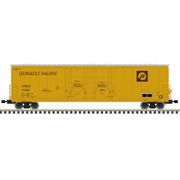 Atlas 20008092 Master Series HO Scale 53' Evans Double Plug Door Box Car - USLX - Quinault Pacific # 10461 (Yellow)