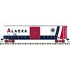 Atlas 20008143 Master Series HO Scale 50' Postwar Single Door Box Car - Alaska # 10076 (Red/White/Blue)