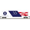 Atlas 20008145 Master Series HO Scale 50' Postwar Single Door Box Car - Illinois Central Gulf # 523076 (Red/White/Blue)