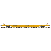 Atlas 20008193 Master Series HO Scale F89J Flat Car - KTTX w/TTX Large Logo (end hitches) Raod # 601071 (Yellow)