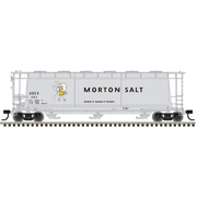 Atlas 20008214 Master Series HO Scale 3 Bay Cylindrical Hopper - Morton Salt (USEX) Road # 283 (Gray)
