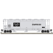 Atlas 20008226 Master Series HO Scale 3 Bay Cylindrical Hopper - Stauffer Chemicals (ACFX) Road # 60630 (Gray/Black)
