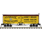 Atlas 20008484 Master HO Scale 36' Wood Reefer - Hygrade Food Products (HFPX) # 1434 (Yellow/Brown/Black)