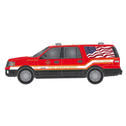 Atlas 30000187 HO Scale 2007 Ford Expedition SUV - Fire Department - Battalion Chief (Red/White/Blue/Black)