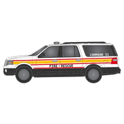 Atlas 30000188 HO Scale 2007 Ford Expedition SUV - Fire Department - Command Unit (White/Yellow/Red/Black)