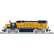Atlas 40006210 Master Series Silver N Scale GP38-2 Diesel Locomotive - Alton Southern Road # 2000 (Yellow/Blue/Red/White)