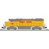 Atlas 40006217 Master Series Silver N Scale GP38-2 Diesel Locomotive - Union Pacific (Baby Wings) Road # 628 (Yellow/Gray/Red)