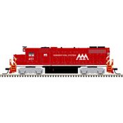 Atlas 40006221 Master Series Silver N Scale GP38-2 Diesel Locomotive - Vermont Railway (2022 Repaint) Road # 202 (Red/White)