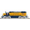Atlas 40006233 Master Series Gold N Scale GP38-2 Diesel Locomotive - Alton Southern # 2000 (Yellow/Blue/Red/White)