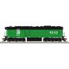 Atlas 40006305 Master Series Silver N Scale SD-24 High Nose Diesel Locomotive - Burlington Northern # 6243 (Green/Black/White)