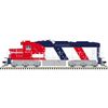Atlas 40006314 Master Series Silver N Scale SD-26 Diesel Locomotive - Santa Fe Bicentennial (1-piece window) 4672 (Red/White/Blue)